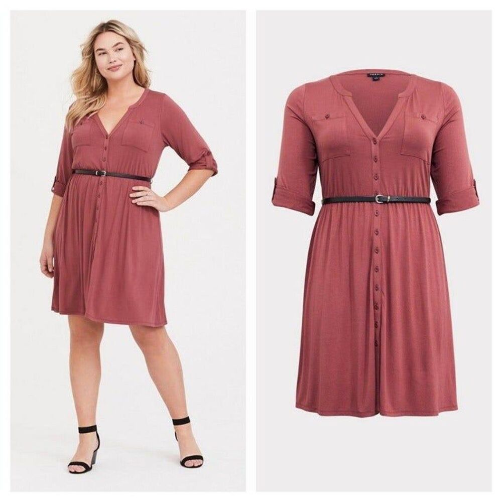 Torrid *No Belt* Mini Jersey Shirt Dress